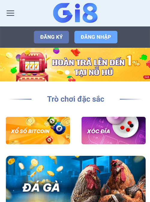 Trang chủ nhà cái Gi8 trên điện thoại